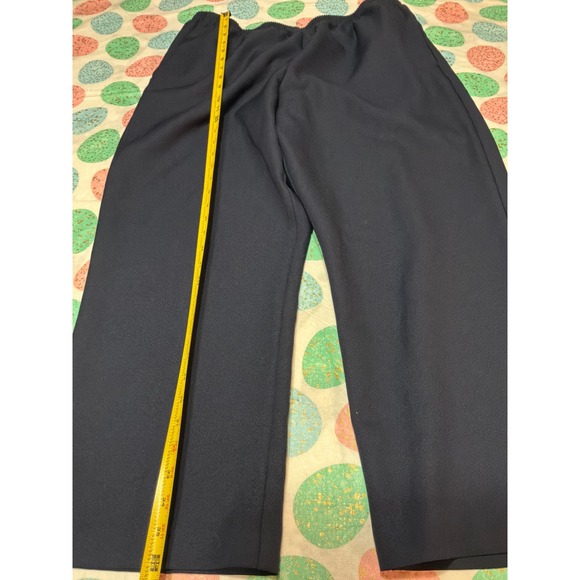 Alfred Dunner Navy Blue Elastic Waist Pull On Pants Petite 18P Straight Leg - Picture 2 of 8